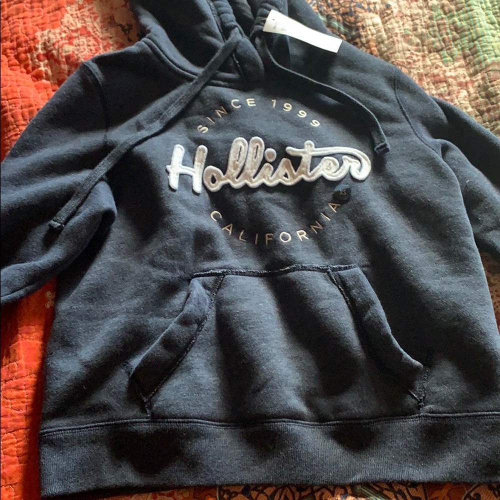 Dark blue never worn hollister soft hoodie